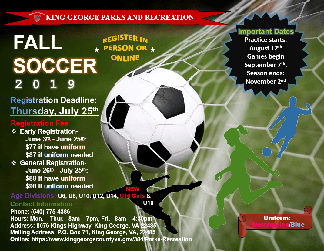 2019 Fall Soccer Flyer Picture