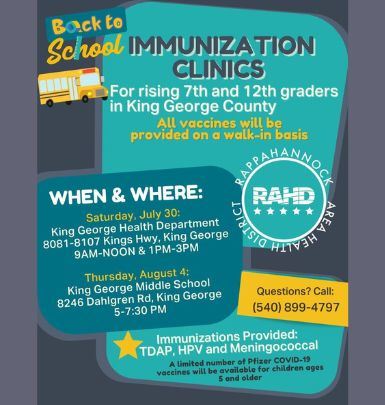 Back to School Immunization Clinics